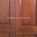 Luxury interior wood door solid hardwood finger joint wood board with oak veneers red color folding storm door for apartment